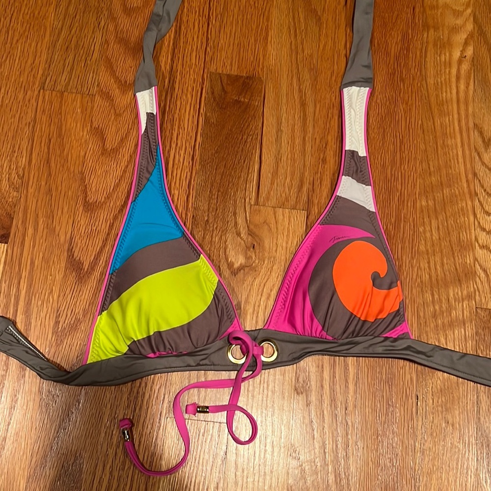 Trina Turk New Pop Wave Slider bikini top Size 4